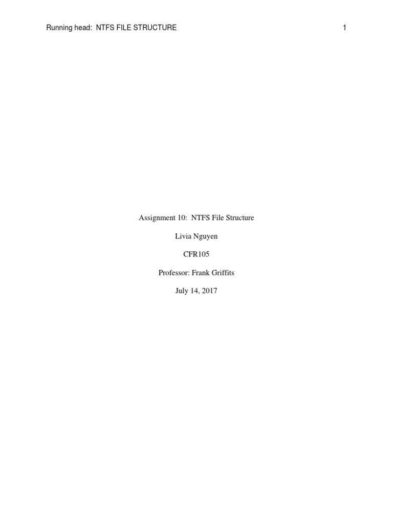 NTFS File Structure Analysis Guide | PDF | Computer File | Operating ...