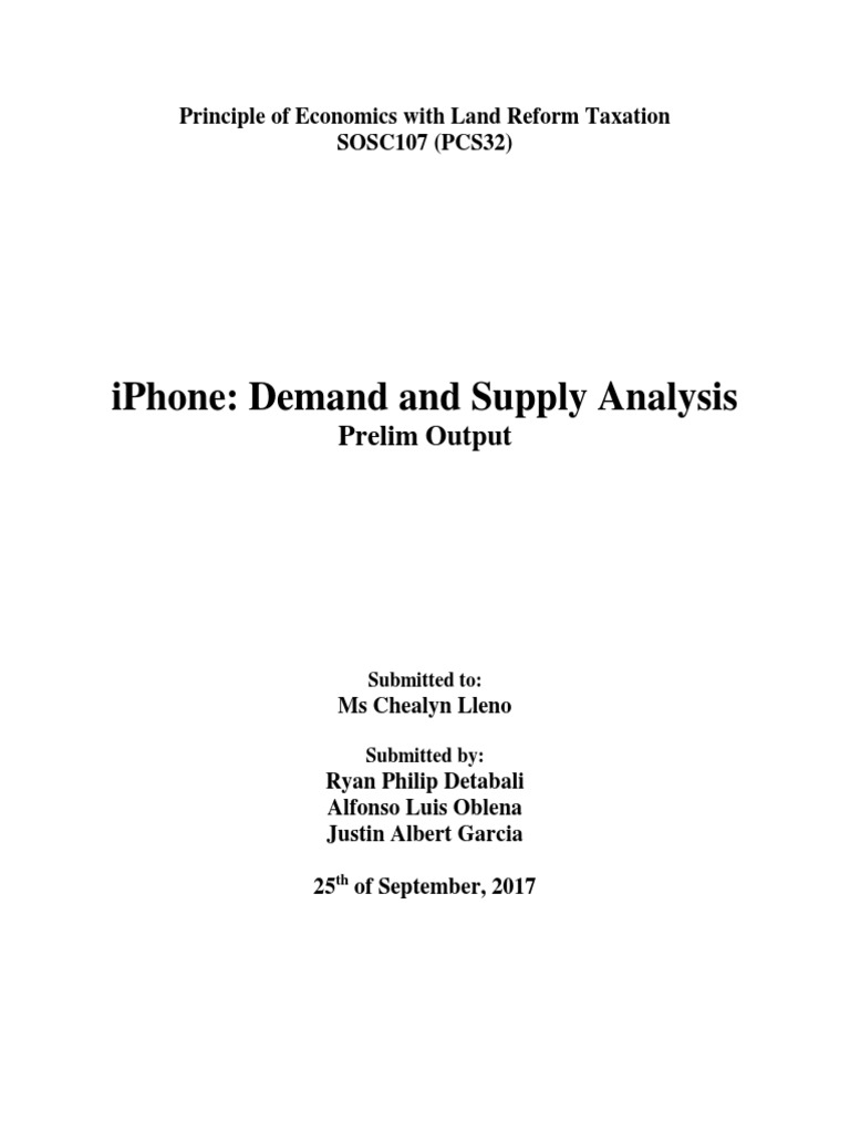 iPhone Supply and Demand Analysis | PDF | I Phone | Apple Inc.
