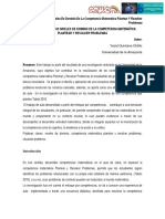 Movilización de los niveles de dominio de la competencia matemática plantear y resolver problemas. (Universidad de la Amazonia)