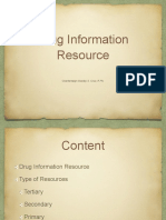 Unit III Drug Information Resources