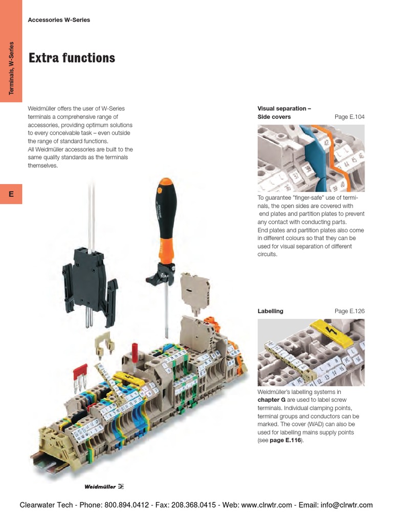 Weidmüller W-Series Terminal Accessories | PDF | Electrical Connector ...