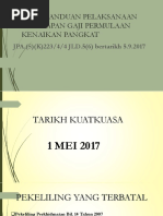 Garis Panduan Pelaksanaan Penetapan Gaji Permulaan Kenaikan Pangkat 1.5.2017