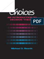 Michael D. Resnik-Choices - An Introduction To Decision Theory-University of Minnesota Press (1987) PDF