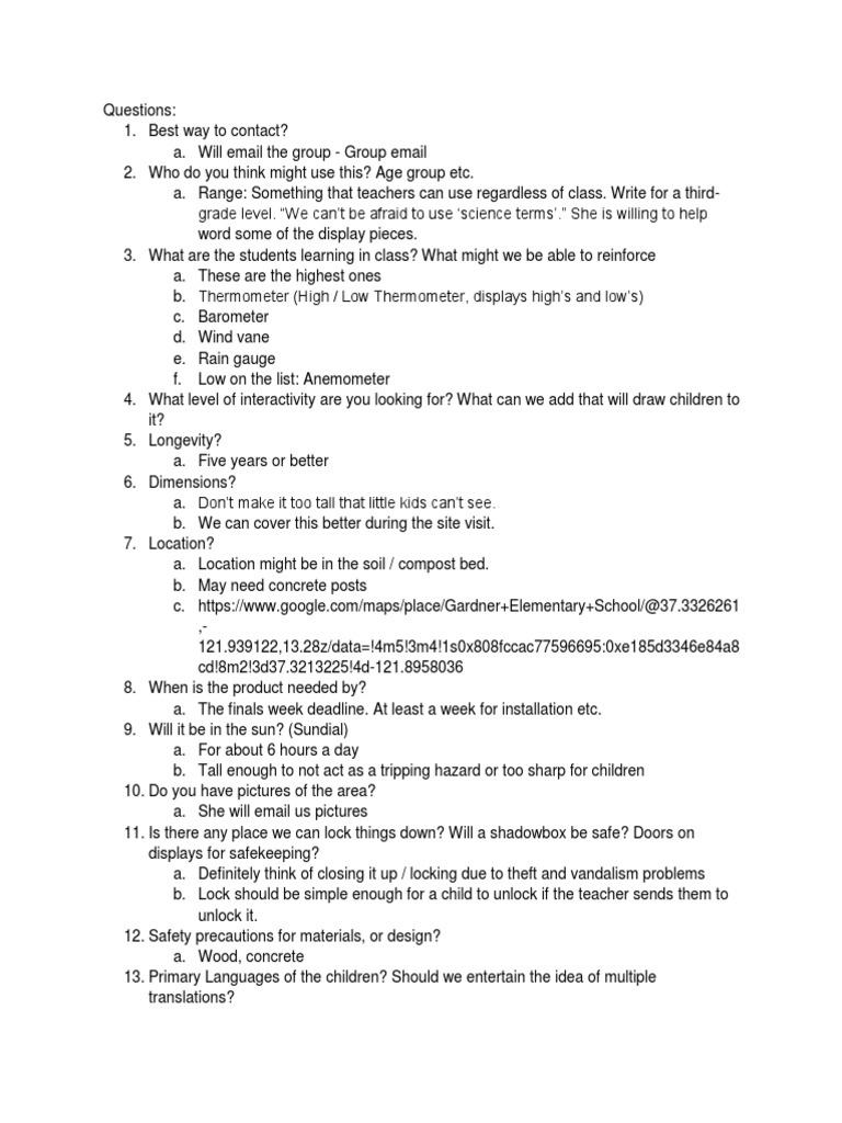 Interview 1 | PDF
