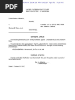 Rizzo Plea Hearing Scheduled