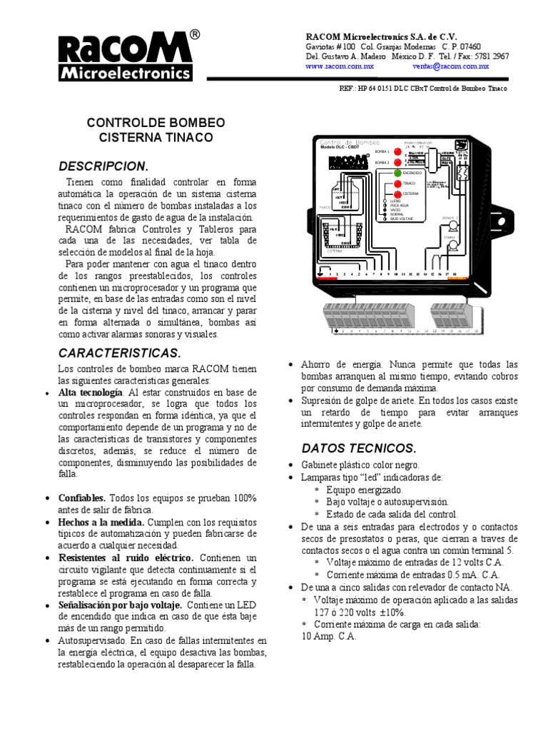 Tinaco 1 A 4 Bombas | PDF | Bomba | Diodo emisor de luz