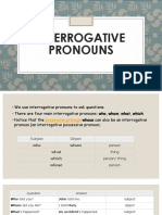 Interrogative Pronouns