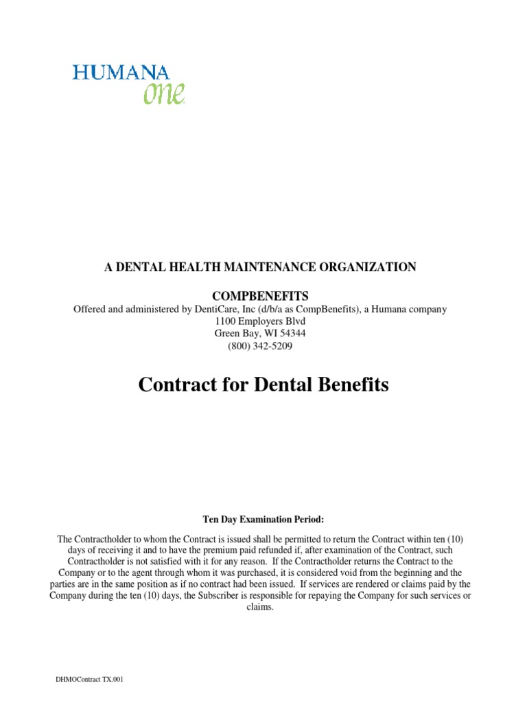 Humana Dental Schedule | PDF | Dentist | Annuity (American)