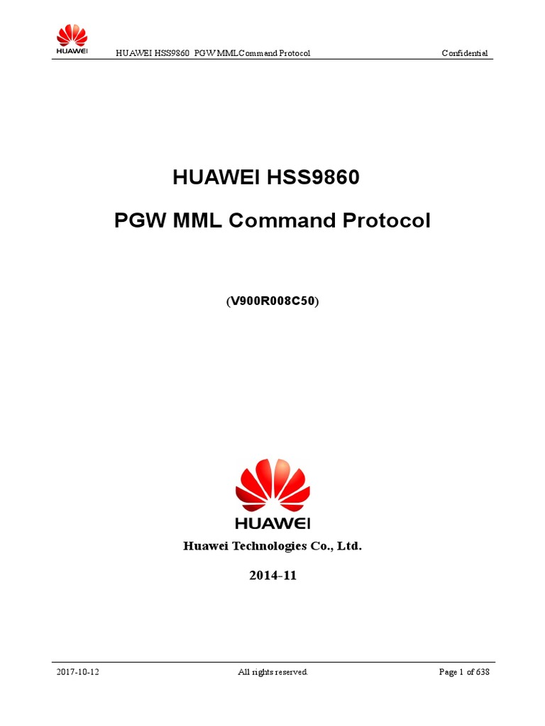 HSS9860 PGW MML Command Guide | PDF | Port (Computer Networking ...