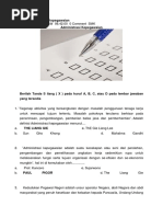 Soal Administrasi Kepegawaian