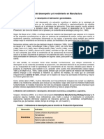 Medición Del Desempeño y El Rendimiento en Manufactura