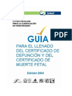 Guia para El Llenado Del Certificado de Defuncion y Muerte Fetal