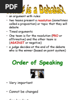 Debating Dos and Donts