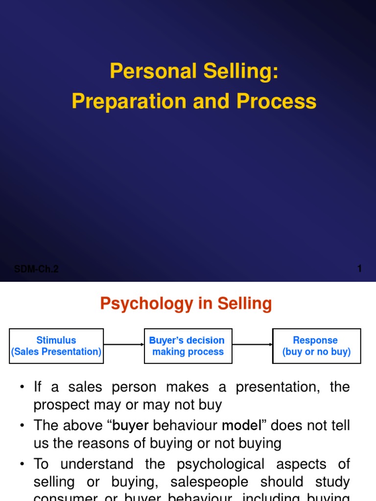 Personal Selling Process Overview | PDF | Consumer Behaviour | Sales