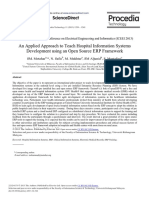 An Applied Approach To Teach Hospital Information Systems Development Using An Open Source ERP Framework