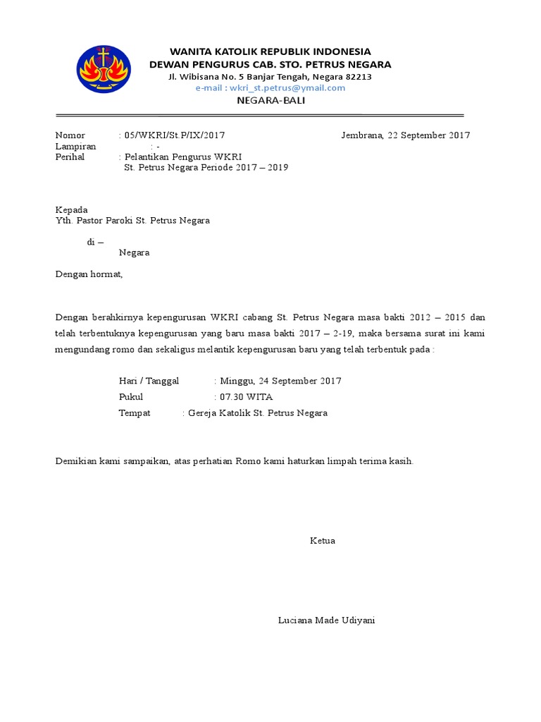 Contoh Surat Undangan Rapat Yang Baik Dan Benar Contoh