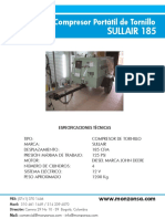 Compresor Sullair 185 Old PDF