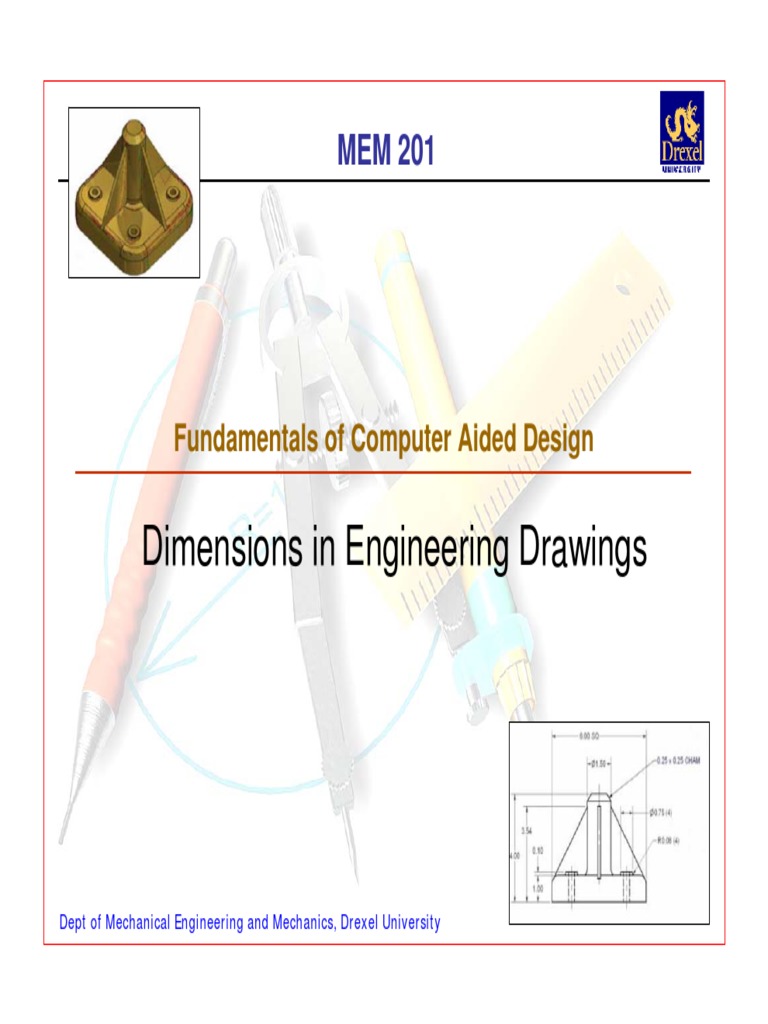 Unit09 Dimensions in Engineering Drawings PDF | PDF | Dimension | Angle