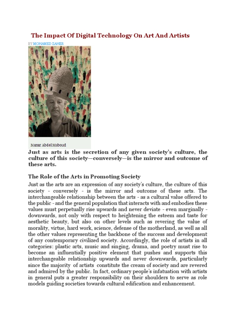 Impact of Digital Tech on Contemporary Art | PDF | Creativity | Drawing