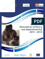 Mortalidad Neonatal en El Peru y Sus Departamentos 2011 2012