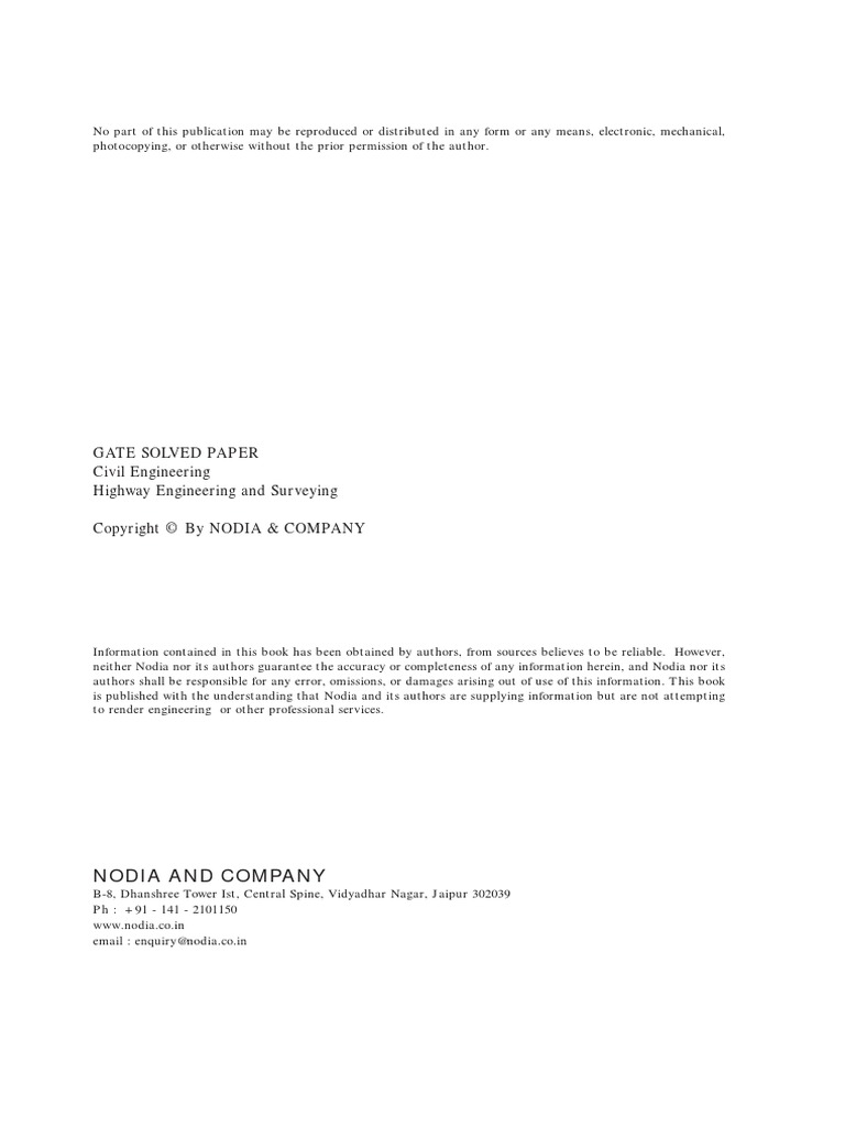 GATE SOLVED PAPER Survey and Highway | PDF | Lane | Traffic