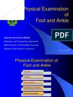 Physical Examination of The Foot and Ankle