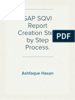 SQVI Report Creation Step by Step Process.