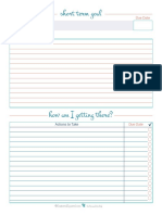 Short Term Goals Worksheet PDF
