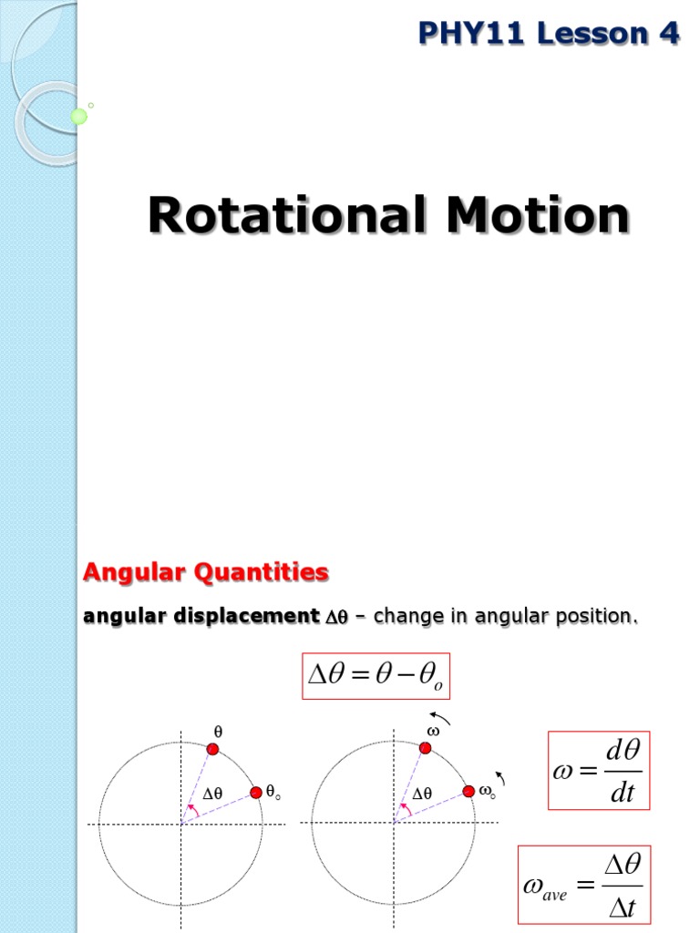 Understanding Angular Motion Concepts | PDF | Rotation Around A Fixed ...