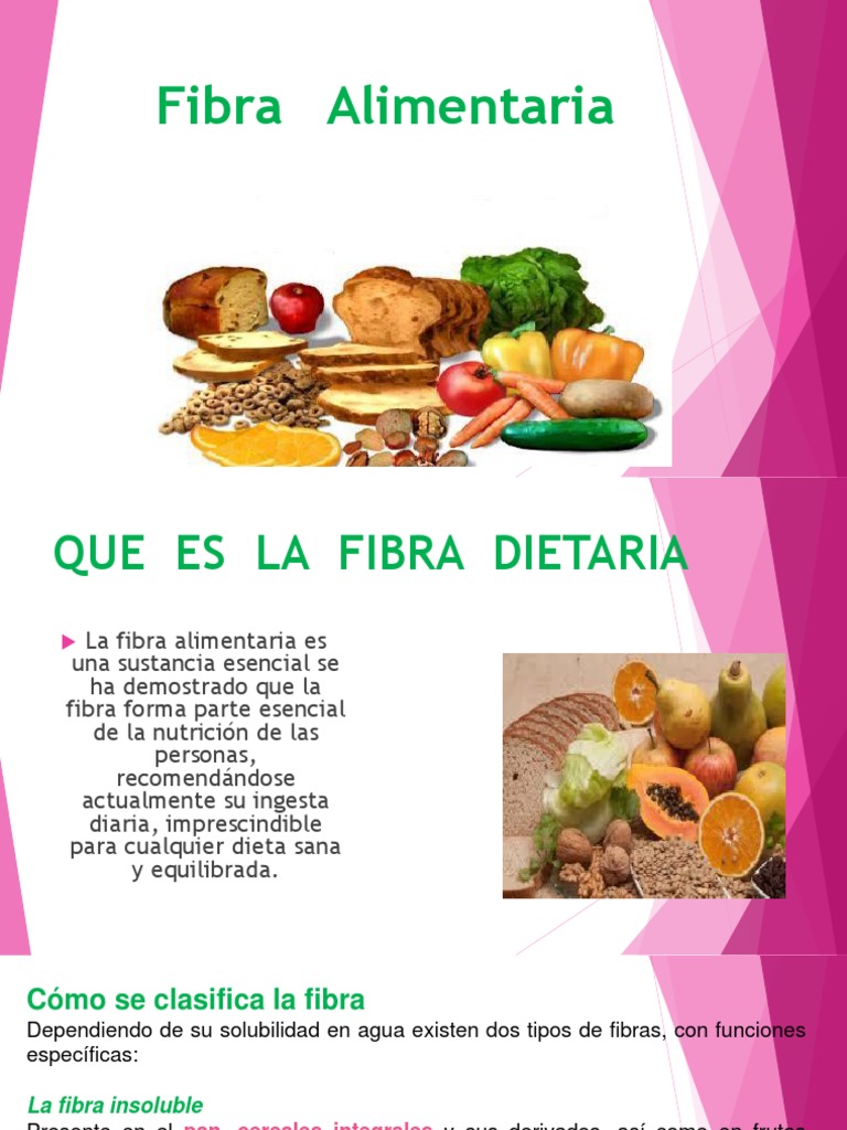 Fibra Alimentaria | PDF | Fibra dietética | Dieta y nutrición