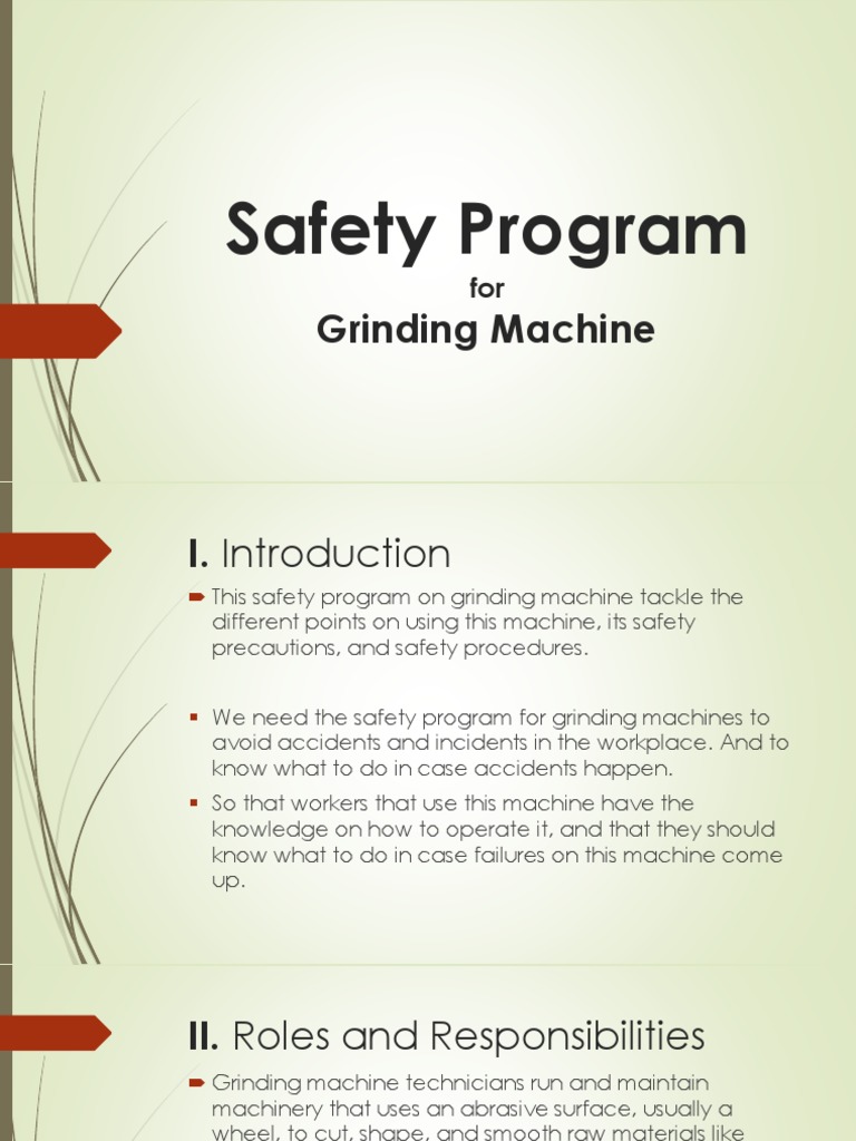Grinding Machine Safety Guidelines | PDF | Grinding (Abrasive Cutting ...