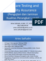 Aries Saifudin - Software Testing and Quality Assurance - 01. Pendahuluan