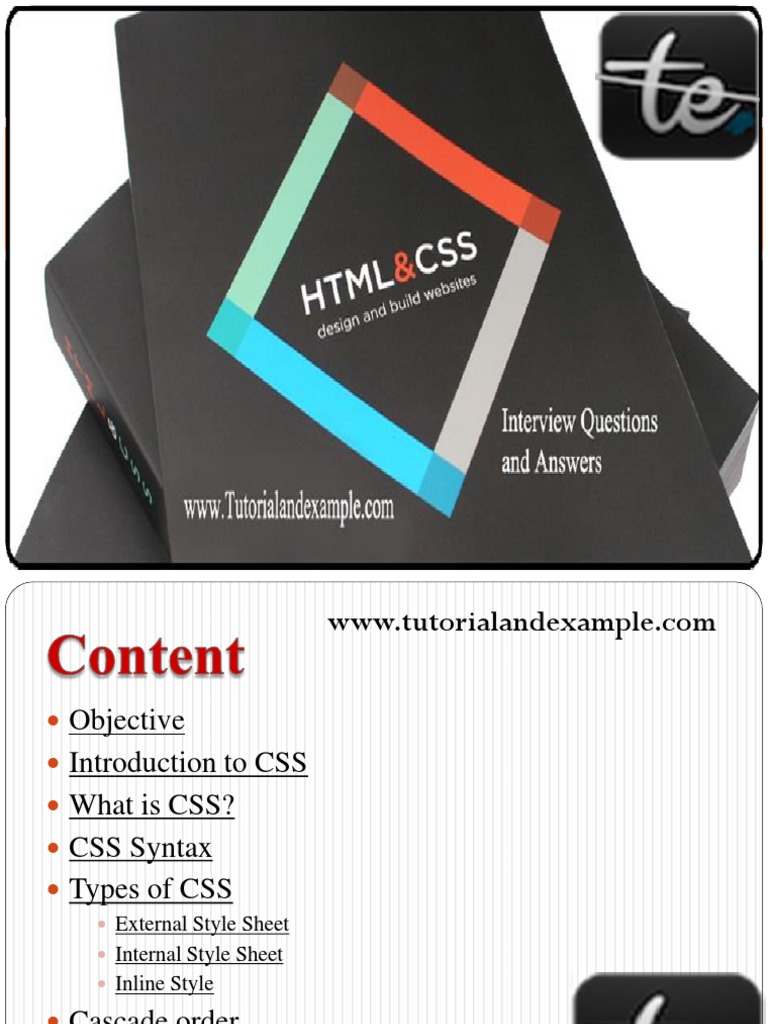 CSS Interview Questions and Answers- Tutorialandexample | Cascading ...