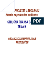 Organizacija I Upravljanje Preduzećem