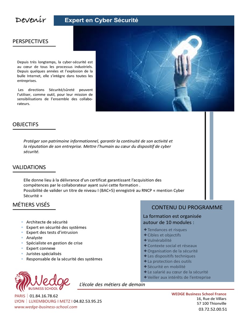 Formation Expert en Cyber Sécurité | PDF | Sécurité | Sécurité des ...