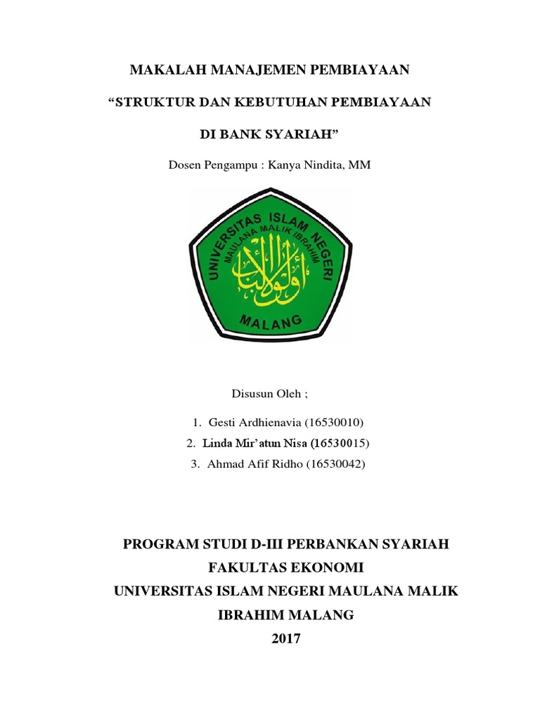 Makalah Uin Malang Contoh Makalah