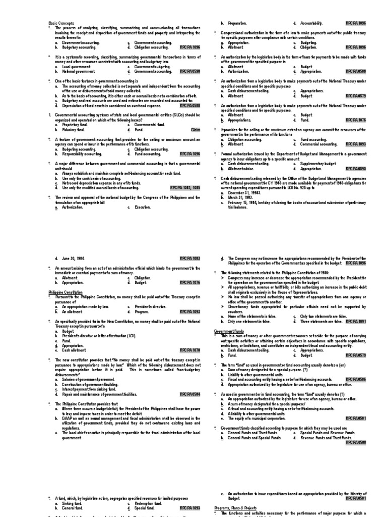 T08 Government Accounting PDF PDF Fund Accounting Debits And