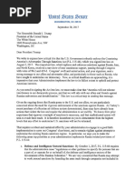 Cardin-McCain Letter to Trump on Enforcing Russia Sanctions Act