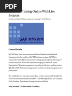 Sap MM Training