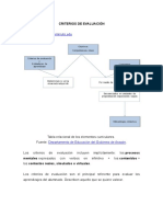 Criterios de Evaluación