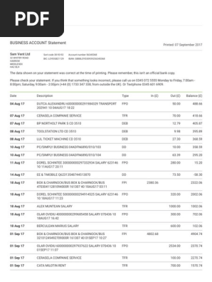 Lloyds Bank Print Friendly Statement 5 1 Pdf Service