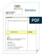 Invoice For - Effective - Philippines (Waray) Eq-5d-5l