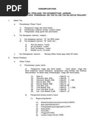 Kemampuan Fisik Tni Pdf