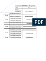 Seating Arrangement Mid Term II