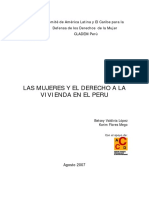Derecho a La Vivienda en El Perú 2007