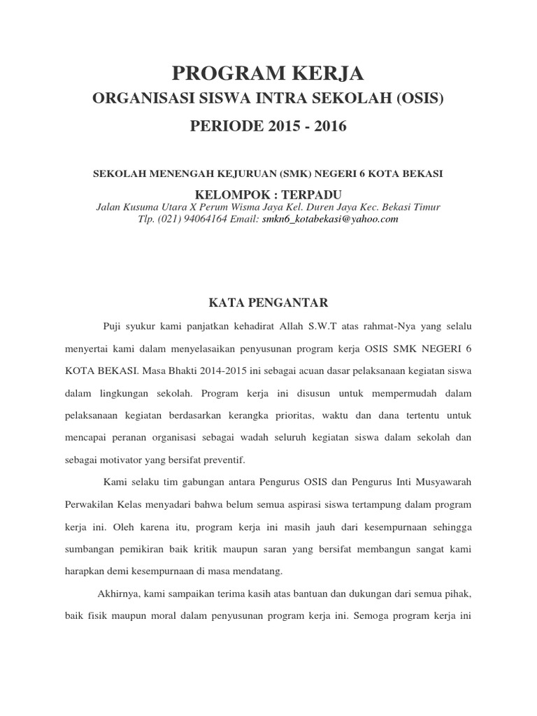 Program Kerja Osis