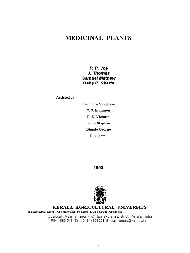 Medicinal Plants | PDF | Ayurveda | Herbalism