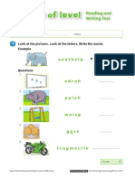 Level 2_End of Level Reading & Writing