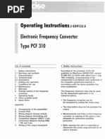 Precise PCF 310 Operating Manual