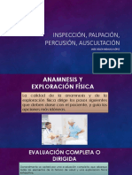 Inspección, Palpación, Percusión, Auscultación